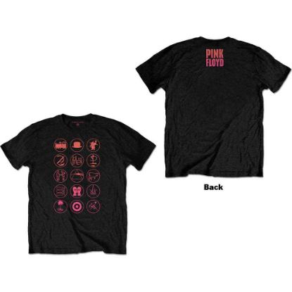 Picture of Pink Floyd Unisex T-Shirt: Symbols Back Print