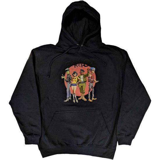 Picture of Gorillaz Unisex Pullover Hoodie: Group Circle Rise