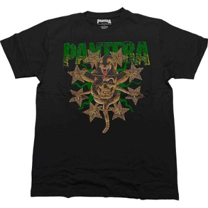 Picture of Pantera Unisex T-Shirt: Skull & Snake Embellished