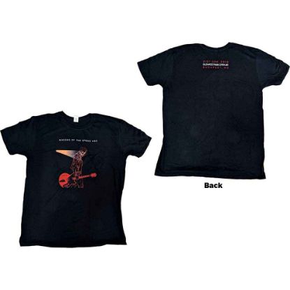 Picture of Queens Of The Stone Age Unisex T-Shirt: Budapest 2018 Ex-Tour Back Print (Small)