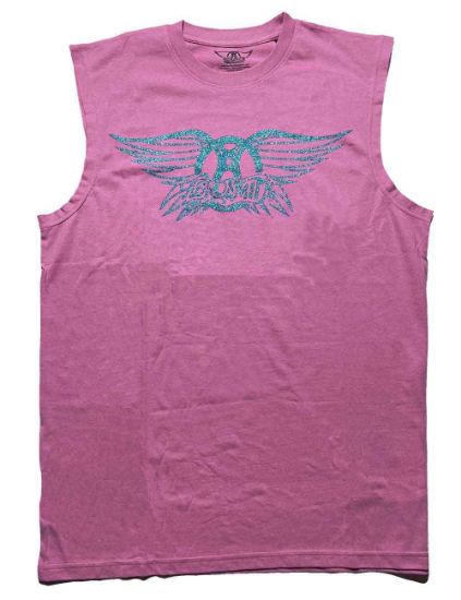 Picture of Aerosmith Unisex Tank T-Shirt: Glitter Print Logo Embellished