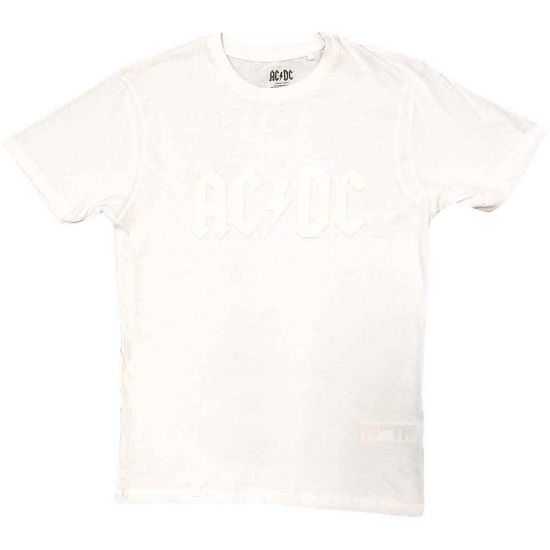 Picture of AC/DC Unisex T-Shirt: Logo Hi-Build White-On-White