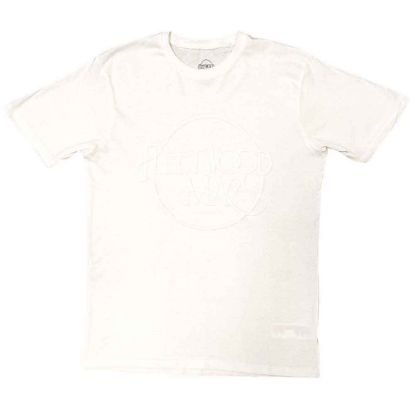 Picture of Fleetwood Mac Unisex T-Shirt: Classic Logo Hi-Build White-On-White