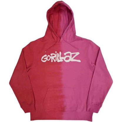 Picture of Gorillaz Unisex Pullover Hoodie: Two-Tone Brush Logo Wash Collection
