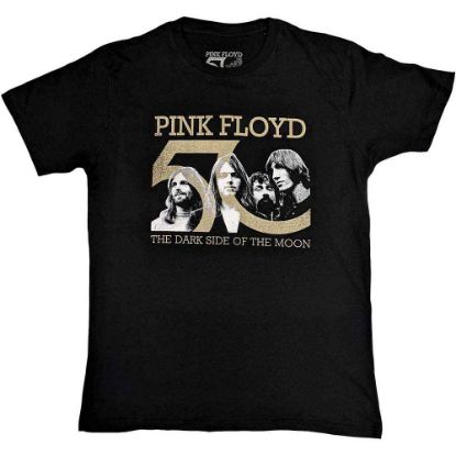 Picture of Pink Floyd Unisex T-Shirt: Band Photo & 50th Logo