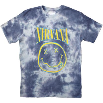 Picture of Nirvana Unisex T-Shirt: Happy Face Blue Stroke Wash Collection