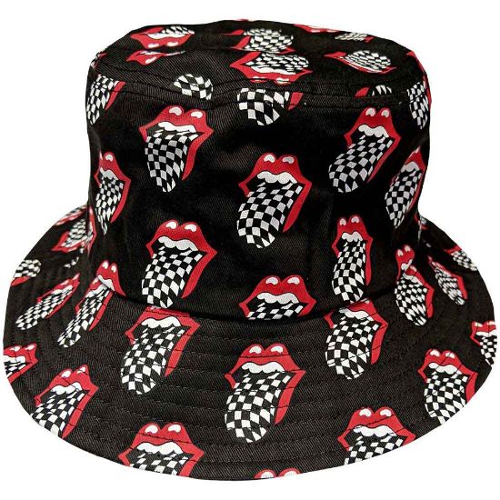 Picture of The Rolling Stones Unisex Bucket Hat: Checker Tongue Pattern