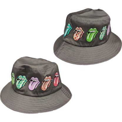 Picture of The Rolling Stones Unisex Bucket Hat: Multi-Tongue Pattern