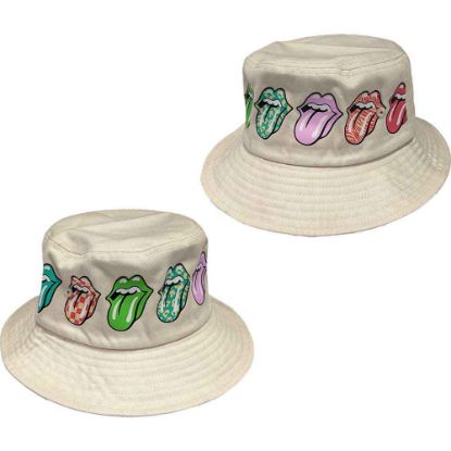 Picture of The Rolling Stones Unisex Bucket Hat: Multi-Tongue Pattern (Small/Medium)