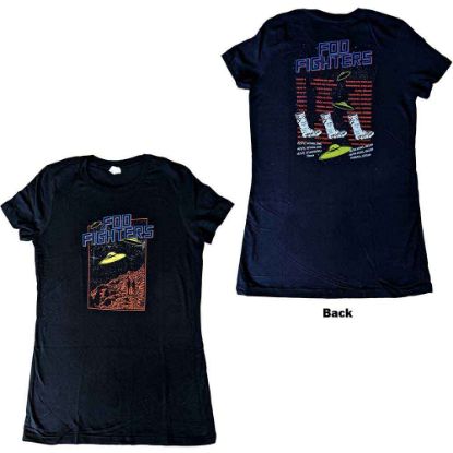 Picture of Foo Fighters Ladies T-Shirt: UFOS 2015 European Tour Ex-Tour Back Print