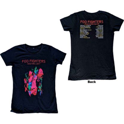 Picture of Foo Fighters Ladies T-Shirt: Wasting Light 2011 European Tour Ex-Tour Back Print (Small)