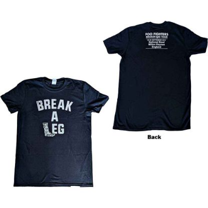 Picture of Foo Fighters Unisex T-Shirt: Break A Leg Milton Keynes Ex-Tour Back Print