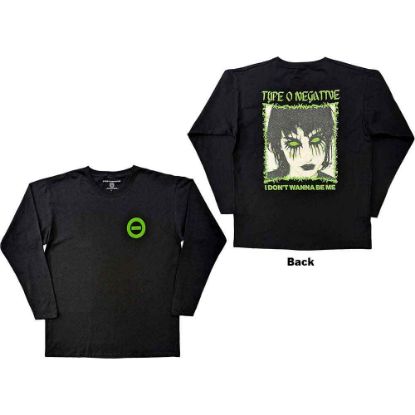 Picture of Type O Negative Unisex Long Sleeve T-Shirt: I Don't Wanna Be Me Back Print 