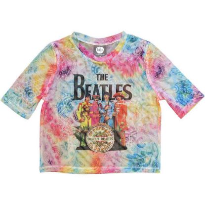 Picture of The Beatles Ladies Crop Top: Sgt Pepper Mesh