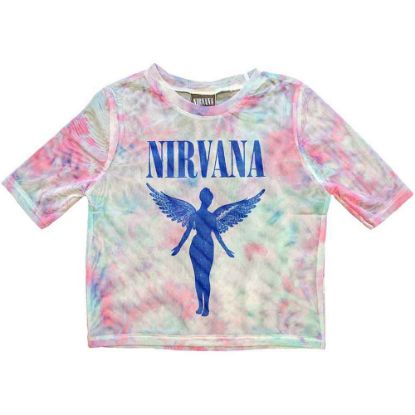 Picture of Nirvana Ladies Crop Top: Angelic Blue Mono Mesh