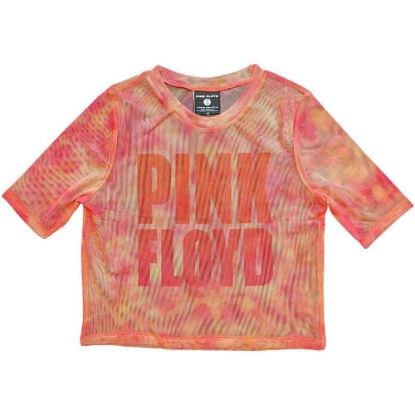 Picture of Pink Floyd Ladies Crop Top: Stacked Logo Mesh