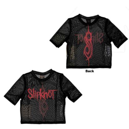 Picture of Slipknot Ladies Crop Top: Logo Back Print & Mesh