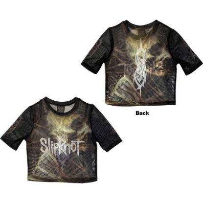 Picture of Slipknot Ladies Crop Top: The End, So Far Profile Back Print & Mesh