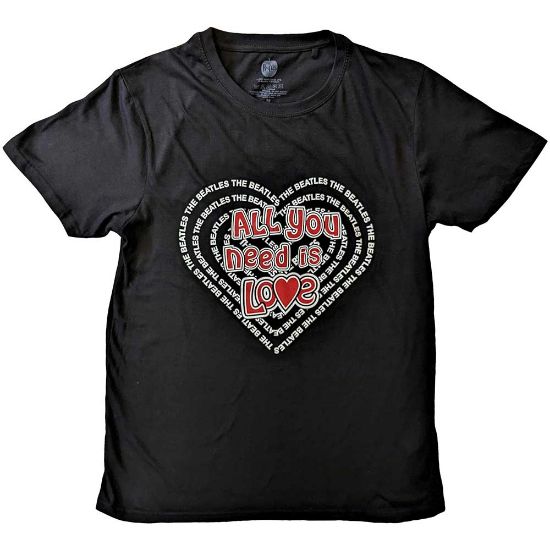 Picture of The Beatles Unisex T-Shirt: All You Need Is Love Heart