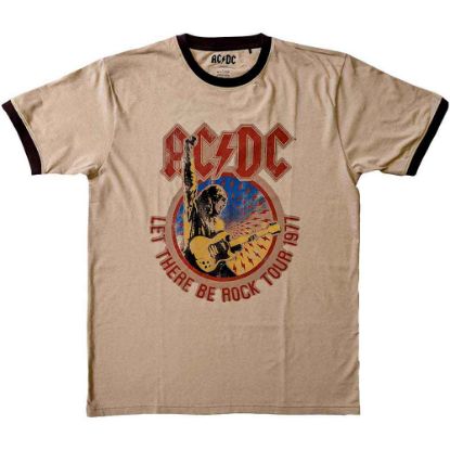 Picture of AC/DC Unisex Ringer T-Shirt: Let There Be Rock Tour '77