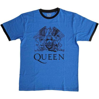 Picture of Queen Unisex Ringer T-Shirt: Crest Logo