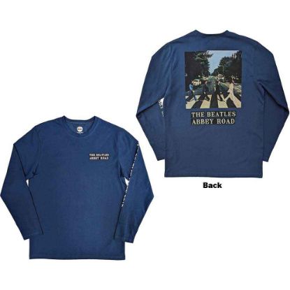 Picture of The Beatles Unisex Long Sleeve T-Shirt: Abbey Road Back & Sleeve Print