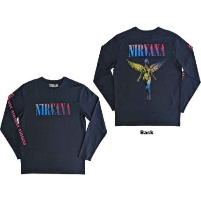 Picture of Nirvana Unisex Long Sleeve T-Shirt: Angelic Gradient Back & Sleeve Print