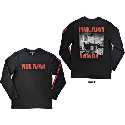 Picture of Pink Floyd Unisex Long Sleeve T-Shirt: Animals B&W Back & Sleeve Print