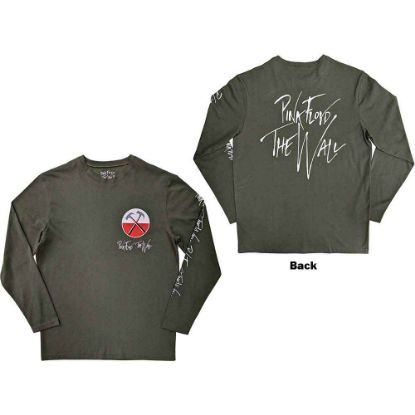 Picture of Pink Floyd Unisex Long Sleeve T-Shirt: The Wall Hammers Logo Back & Sleeve Print