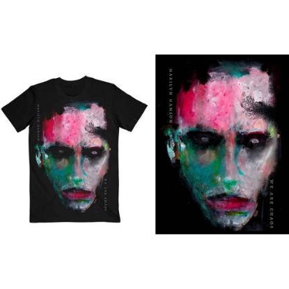 Picture of Marilyn Manson Unisex T-Shirt: We Are Chaos Cover