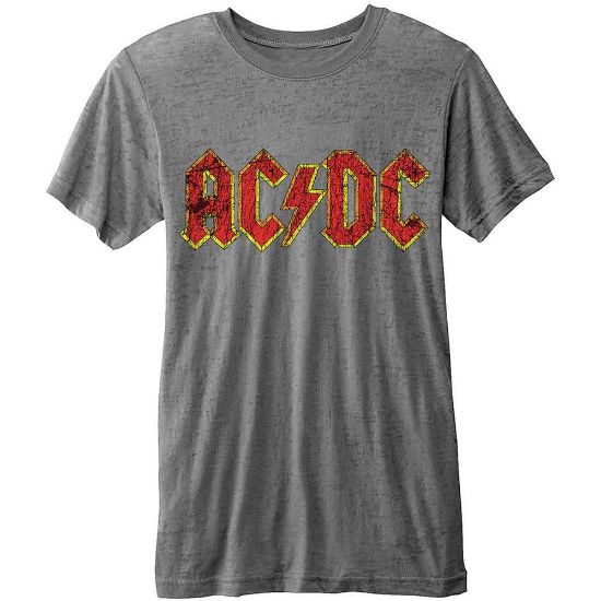 Picture of AC/DC Unisex Burnout T-Shirt: Classic Logo