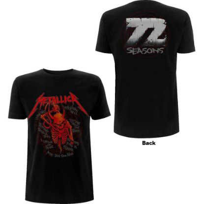 Picture of Metallica Unisex T-Shirt: Skull Screaming Red 72 Seasons Back Print
