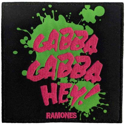 Picture of Ramones Woven Patch: Gabba Gabba, Hey (Standard) 