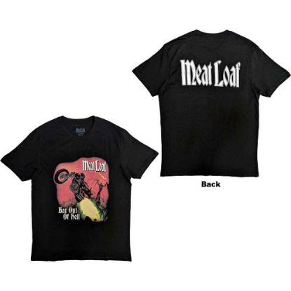 Picture of Meat Loaf Unisex T-Shirt: Bat Out Of Hell Cover Back Print