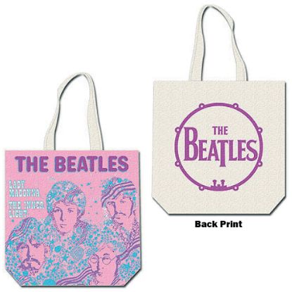 Picture of The Beatles Cotton Tote Bag: Lady Madonna Back Print