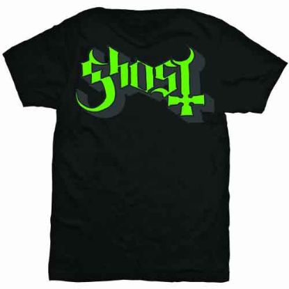Picture of Ghost Unisex T-Shirt: Green/Grey Keyline Logo