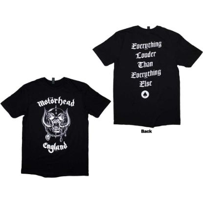 Picture of Motorhead Unisex T-Shirt: England Back Print