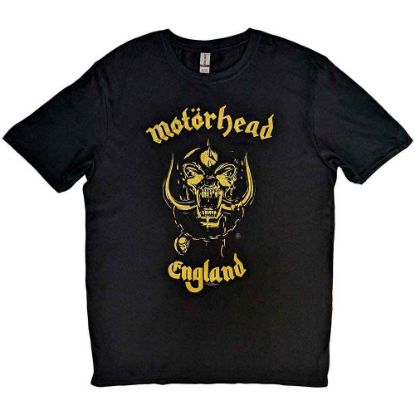 Picture of Motorhead Unisex T-Shirt: England Classic Gold