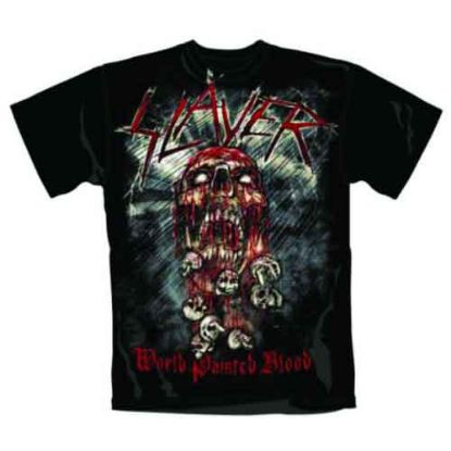 Picture of Slayer Unisex T-Shirt: World Painted Blood Skull