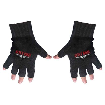 Picture of Guns N' Roses Unisex Fingerless Gloves: Logo & Pistols