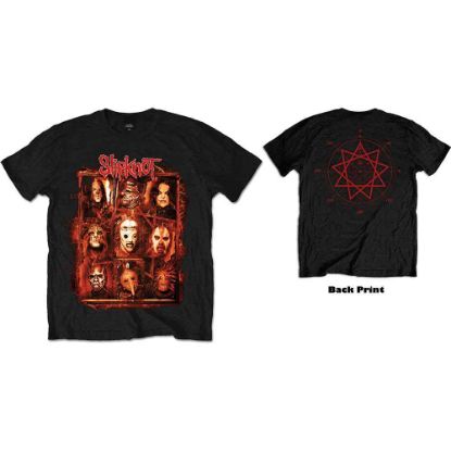 Picture of Slipknot Unisex T-Shirt: Rusty Face Back Print
