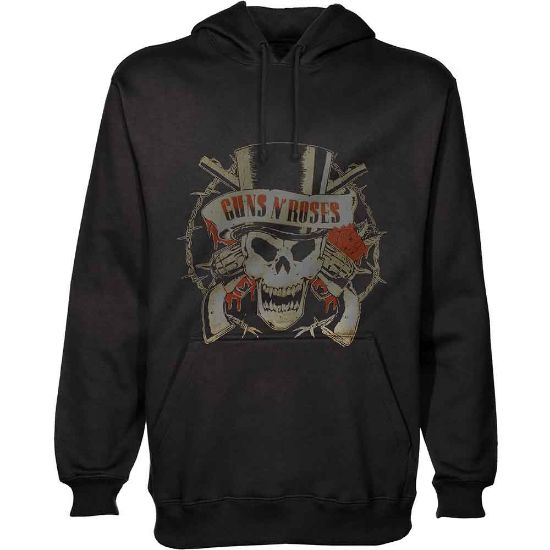 Picture of Guns N' Roses Unisex Pullover Hoodie: Distressed Skull (Medium)