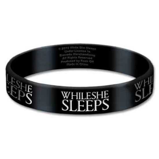 Picture of While She Sleeps Gummy Wristband: Logo