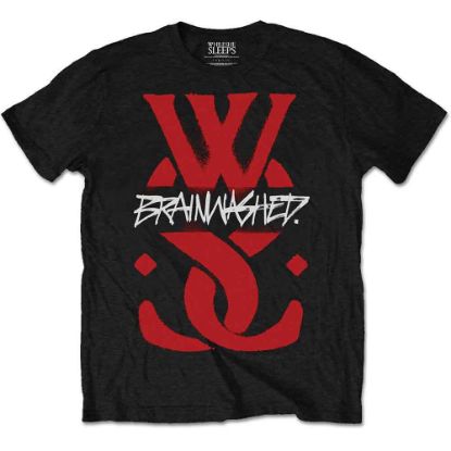 Picture of While She Sleeps Unisex T-Shirt: Brainwashed Logo (Small)