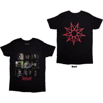 Picture of Slipknot Unisex T-Shirt: Blocks Back Print