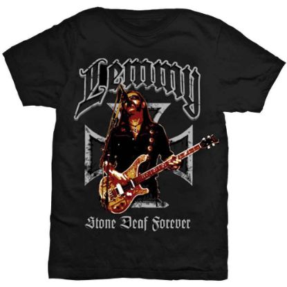 Picture of Lemmy Unisex T-Shirt: Iron Cross Stone Deaf Forever