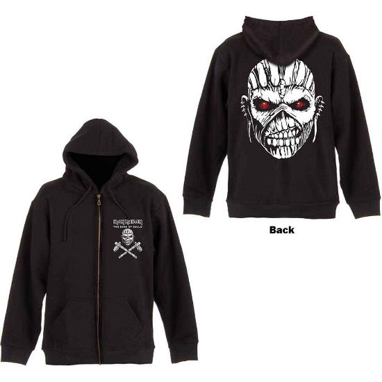 Picture of Iron Maiden Unisex Zipped Hoodie: Eddie Axe Back Print