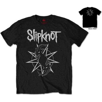 Picture of Slipknot Unisex T-Shirt: Goat Star Logo Back Print