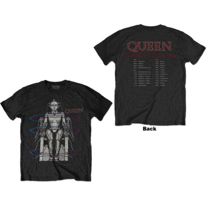 Picture of Queen Unisex T-Shirt: European Tour 1984 Back Print