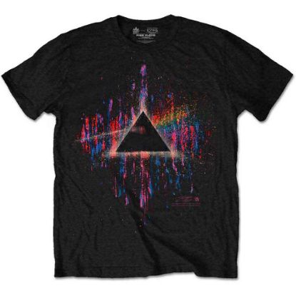Picture of Pink Floyd Unisex T-Shirt: Dark Side of the Moon Pink Splatter